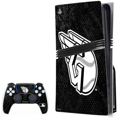 MLB Cleveland Guardians Dark Wash PS5 Pro Disk Bundle Skin