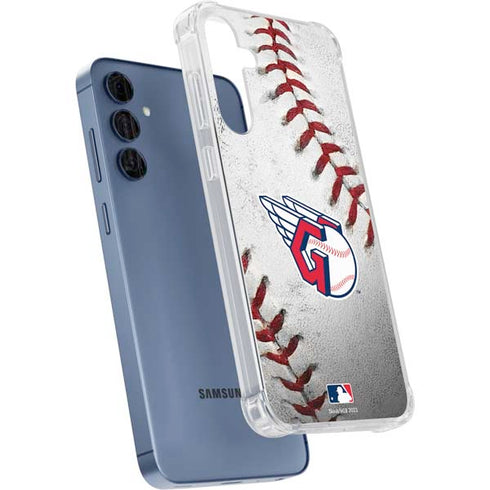 MLB Cleveland Guardians Game Ball Galaxy A35 5G Clear Case