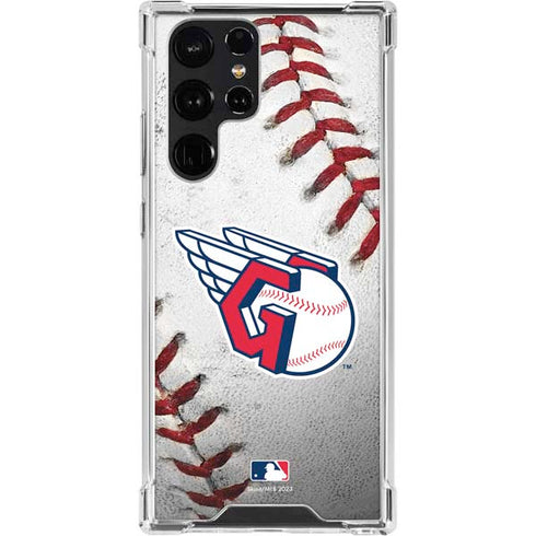 MLB Cleveland Guardians Game Ball Galaxy S23 Ultra Clear Case