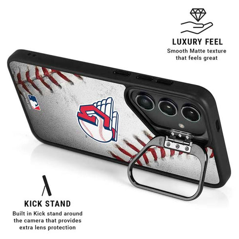MLB Cleveland Guardians Game Ball Galaxy S24 FE Kickstand Case