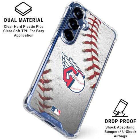 MLB Cleveland Guardians Game Ball Galaxy S25 Clear Case