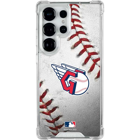 MLB Cleveland Guardians Game Ball Galaxy S26 Ultra Clear Case