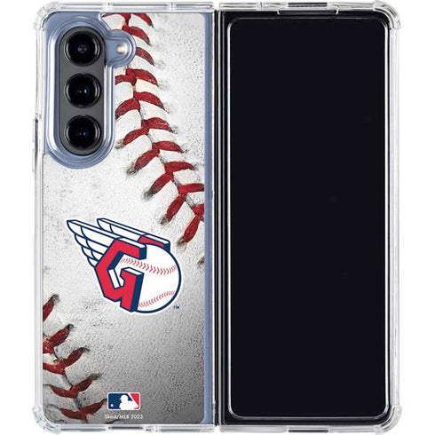 MLB Cleveland Guardians Game Ball Galaxy Z Fold5 5G Clear Case