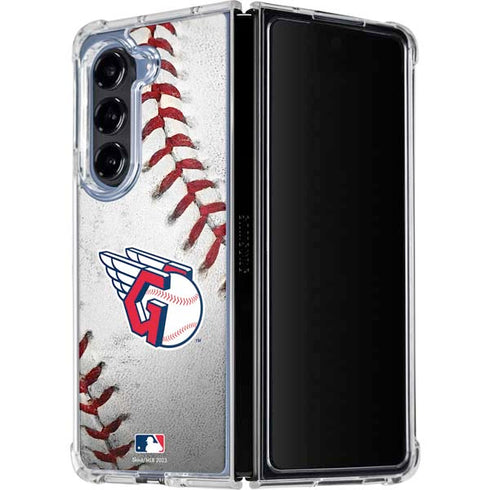 MLB Cleveland Guardians Game Ball Galaxy Z Fold5 5G Clear Case