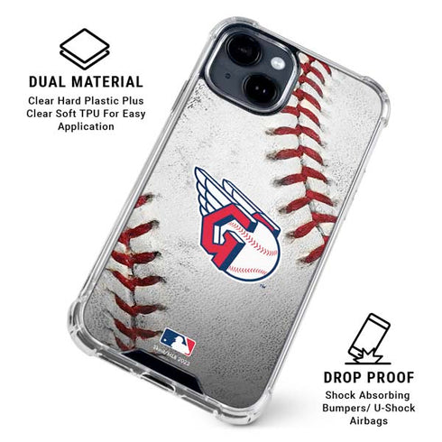 MLB Cleveland Guardians Game Ball iPhone 15 Clear Case