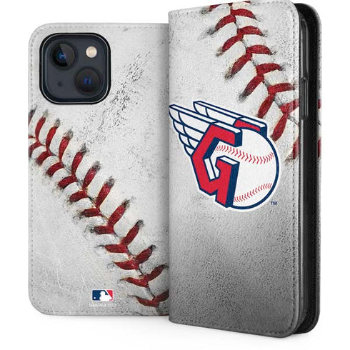 MLB Cleveland Guardians Game Ball iPhone 15 Plus Folio Case