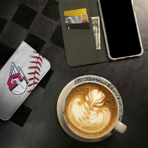 MLB Cleveland Guardians Game Ball iPhone 15 Plus Folio Case