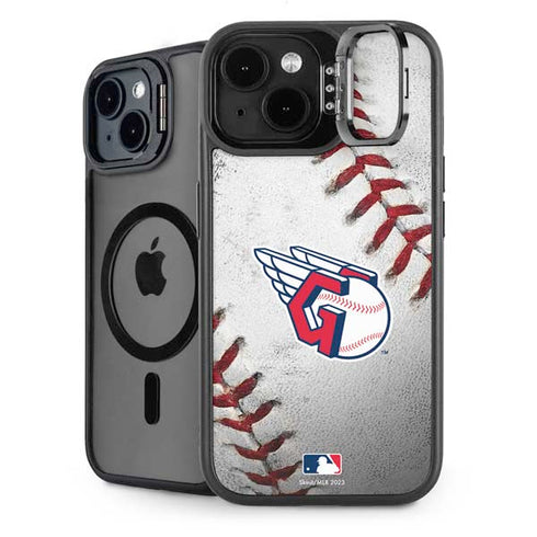 MLB Cleveland Guardians Game Ball iPhone 15 Plus Kickstand Case