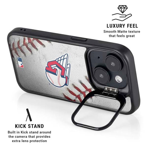 MLB Cleveland Guardians Game Ball iPhone 15 Plus Kickstand Case