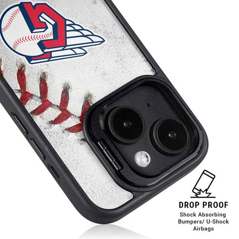 MLB Cleveland Guardians Game Ball iPhone 15 Plus Kickstand Case