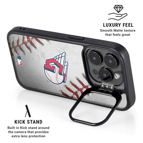 MLB Cleveland Guardians Game Ball iPhone 15 Pro Kickstand Case
