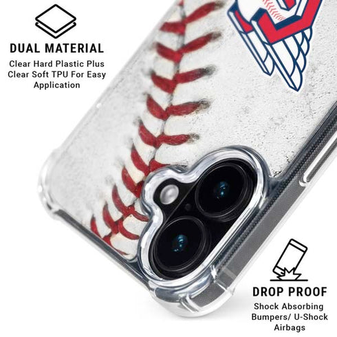 MLB Cleveland Guardians Game Ball iPhone 16 Clear Case