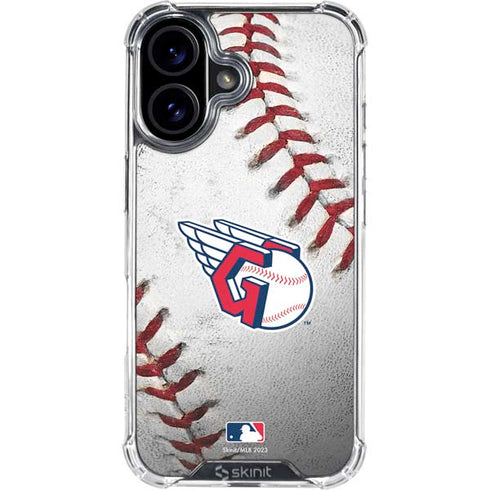 MLB Cleveland Guardians Game Ball iPhone 16 Plus Clear Case