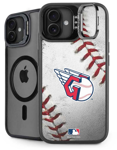 MLB Cleveland Guardians Game Ball iPhone 16 Plus Kickstand Case