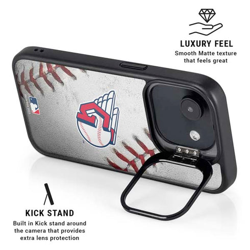 MLB Cleveland Guardians Game Ball iPhone 16e Kickstand Case