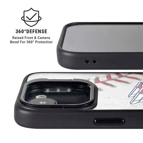 MLB Cleveland Guardians Game Ball iPhone 16e Kickstand Case