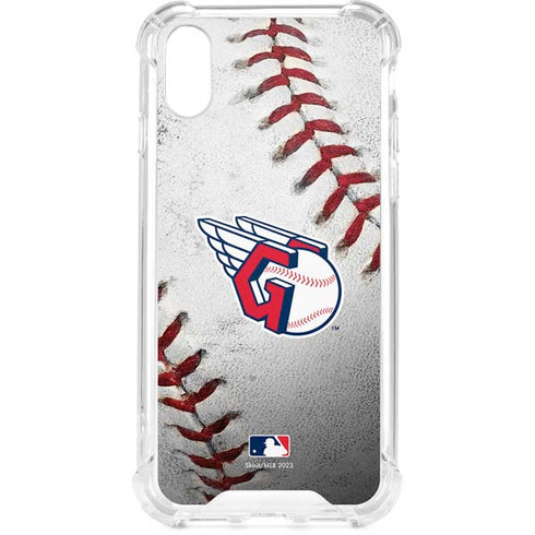 MLB Cleveland Guardians Game Ball iPhone XS Clear Case