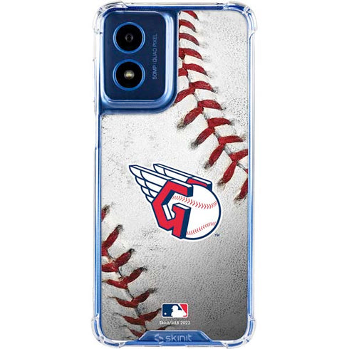 MLB Cleveland Guardians Game Ball Moto G Play 4G (2024) Clear Case