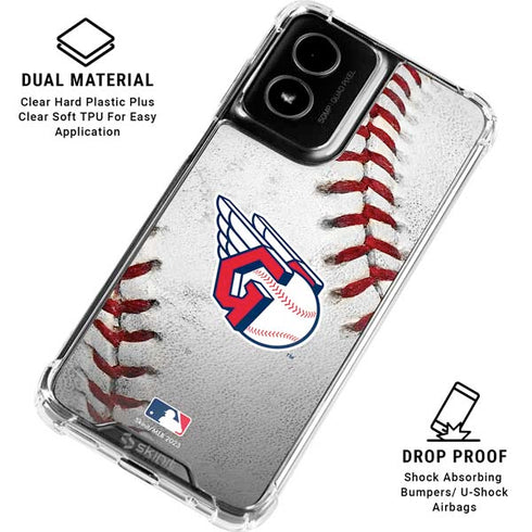 MLB Cleveland Guardians Game Ball Moto G Power 5G (2024) Clear Case
