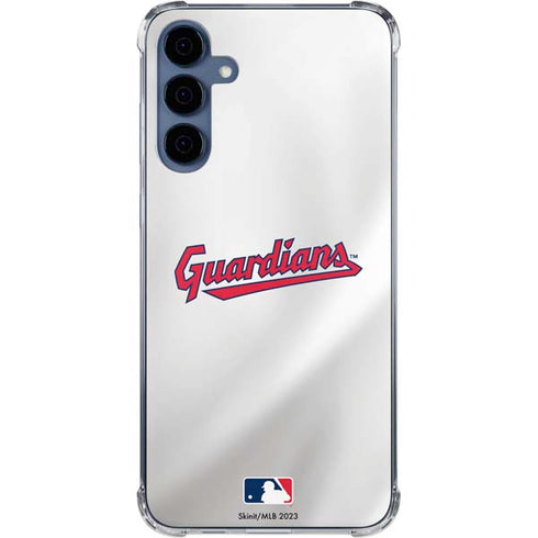 MLB Cleveland Guardians Home Jersey Galaxy A35 5G Clear Case