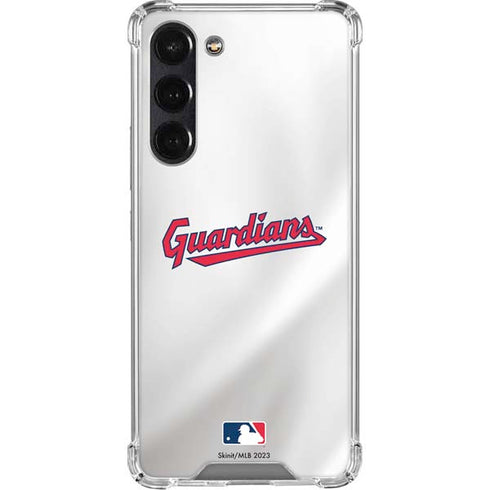 MLB Cleveland Guardians Home Jersey Galaxy S24 FE Clear Case