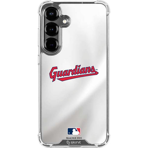 MLB Cleveland Guardians Home Jersey Galaxy S26 Plus Clear Case