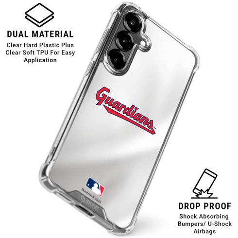 MLB Cleveland Guardians Home Jersey Galaxy S26 Plus Clear Case