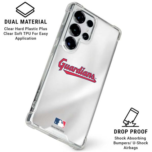 MLB Cleveland Guardians Home Jersey Galaxy S26 Ultra Clear Case