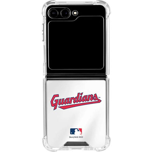MLB Cleveland Guardians Home Jersey Galaxy Z Flip6 Clear Case