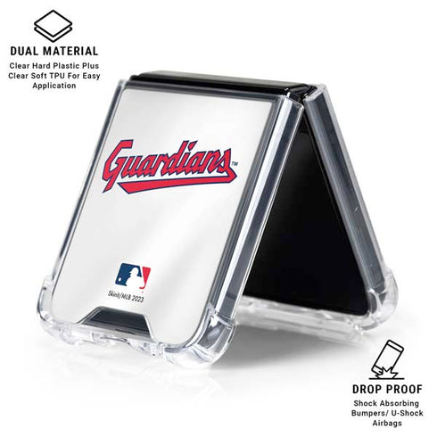 MLB Cleveland Guardians Home Jersey Galaxy Z Flip6 Clear Case