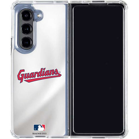 MLB Cleveland Guardians Home Jersey Galaxy Z Fold5 5G Clear Case