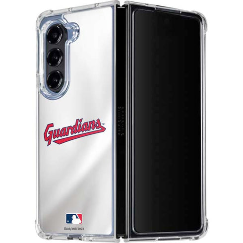 MLB Cleveland Guardians Home Jersey Galaxy Z Fold5 5G Clear Case