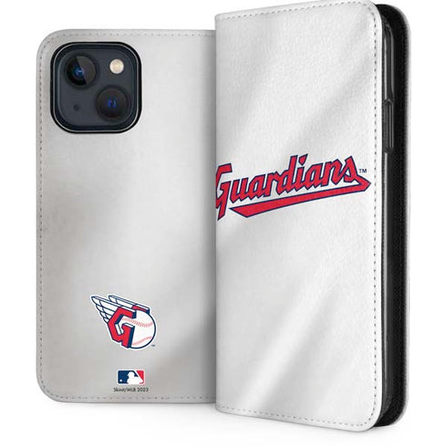 MLB Cleveland Guardians Home Jersey iPhone 15 Plus Folio Case