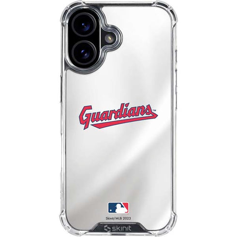 MLB Cleveland Guardians Home Jersey iPhone 16 Plus Clear Case