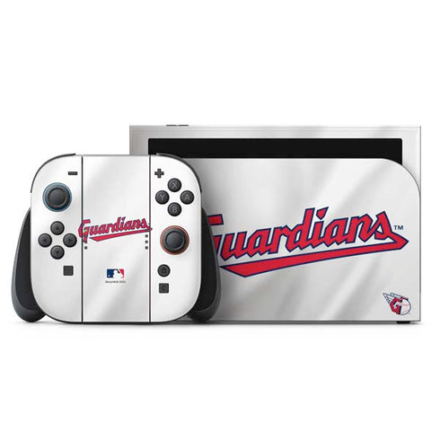 MLB Cleveland Guardians Home Jersey Nintendo Switch 2 (2025) with Joy-Con Skin