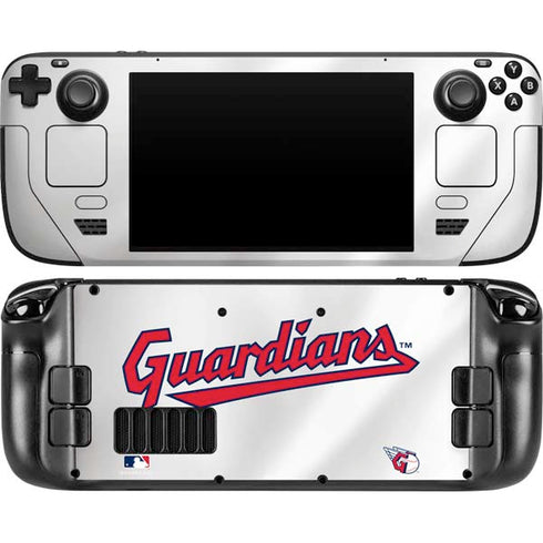 MLB Cleveland Guardians Home Jersey Steam Deck Handheld Gaming Computer OLED Skin
