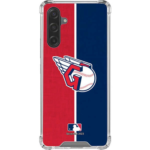 MLB Cleveland Guardians Split Galaxy A17 Clear Case