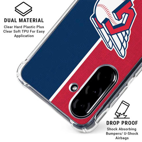 MLB Cleveland Guardians Split Galaxy A36 5G Clear Case