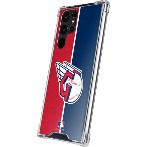MLB Cleveland Guardians Split Galaxy S23 Ultra Clear Case