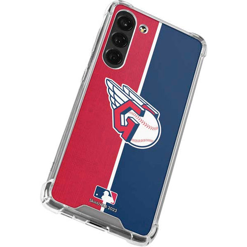 MLB Cleveland Guardians Split Galaxy S24 FE Clear Case