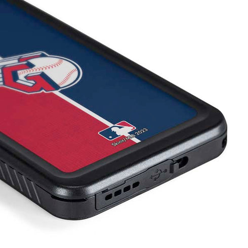 MLB Cleveland Guardians Split Galaxy S24 Plus Waterproof Case