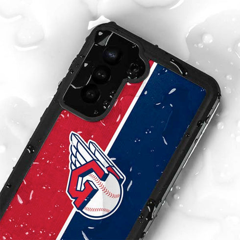 MLB Cleveland Guardians Split Galaxy S24 Plus Waterproof Case