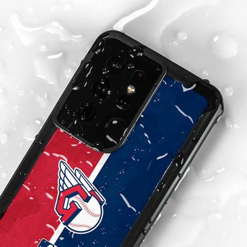 MLB Cleveland Guardians Split Galaxy S24 Ultra Waterproof Case