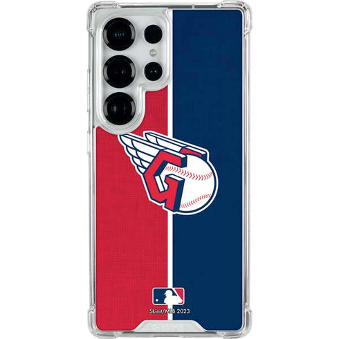 MLB Cleveland Guardians Split Galaxy S25 Ultra Clear Case