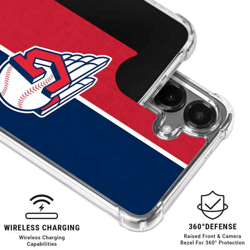 MLB Cleveland Guardians Split Galaxy S26 Plus Clear Case