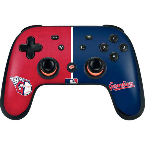 MLB Cleveland Guardians Split Google Stadia Controller Skin