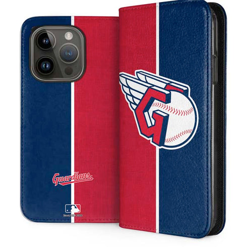 MLB Cleveland Guardians Split iPhone 15 Pro Folio Case