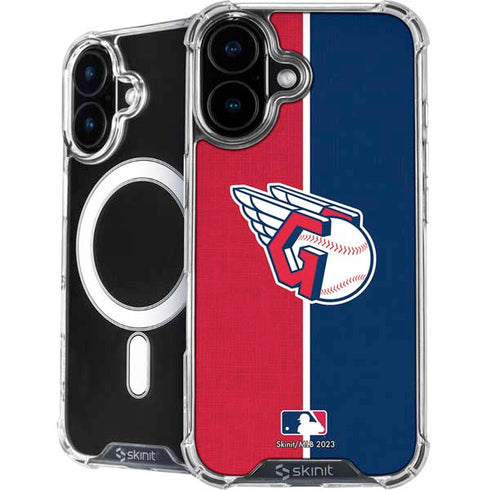 MLB Cleveland Guardians Split iPhone 16 MagSafe Case