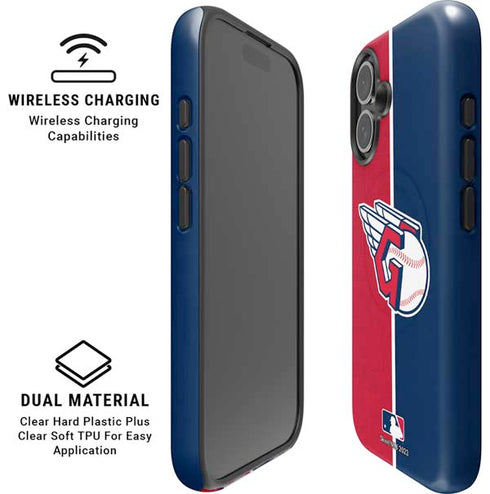 MLB Cleveland Guardians Split iPhone 16 Magsafe Impact Case