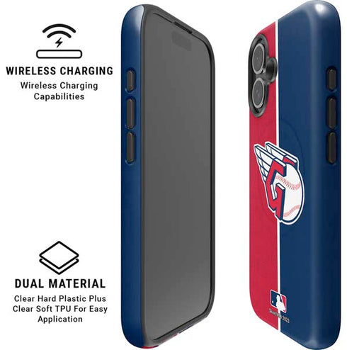 MLB Cleveland Guardians Split iPhone 16 Plus Magsafe Impact Case